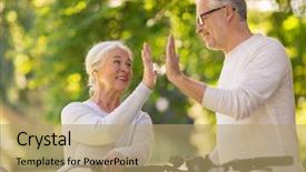  Presentation with bicycles - Colorful PPT theme enhanced with  backdrop and a  colored foreground