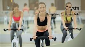  Presentation with group training - PPT theme with special bikes in sport background and a coral colored foreground