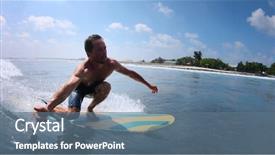  Presentation with ocean wave - PPT theme enhanced with rides the tropical ocean wave background and a ocean colored foreground