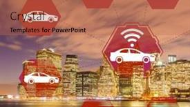  Presentation with carpooling - Slide deck featuring ridesharing-and-carpooling-concept background and a  colored foreground