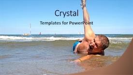  Presentation with stroke - Slide set featuring ridicule - comic portrait of the fat background and a light blue colored foreground