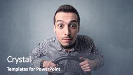  Presentation with black wedding holding hands - Colorful slide set enhanced with ridicule - young man holding black steering backdrop and a gray colored foreground