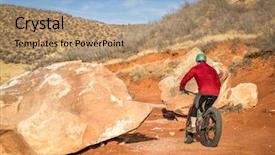  Presentation with wash - Presentation theme having riding a fat bike background and a coral colored foreground