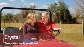  Presentation with good morning couple bed - Presentation theme enhanced with riding an all terrain vehicle background and a tawny brown colored foreground