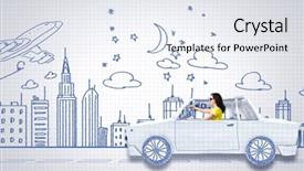  Presentation with car - PPT layouts with riding car made of list background and a  colored foreground