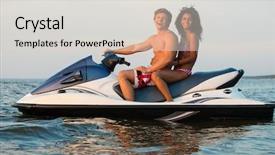  Presentation with ethnic - Amazing slide set having sitting on a jet ski backdrop and a lemonade colored foreground