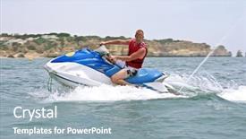  Presentation with jet - Slide set featuring  background and a  colored foreground