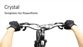  Presentation with bike - Colorful slides enhanced with riding on a bike backdrop and a white colored foreground