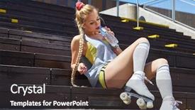  Presentation with retro - Amazing presentation design having riding on a retro roller backdrop and a  colored foreground