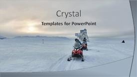  Presentation with finland - Presentation theme consisting of riding-on-a-snowmobiles background and a  colored foreground