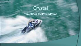  Presentation with jet - Presentation with riding on jet ski motion background and a ocean colored foreground