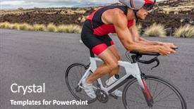  Presentation with ironman - Amazing theme having riding racing bike during ironman backdrop and a gray colored foreground