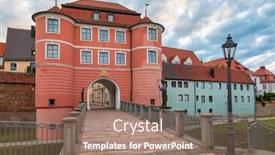  Presentation with bavaria - Colorful theme enhanced with rieder-tor-gate-entrance backdrop and a coral colored foreground