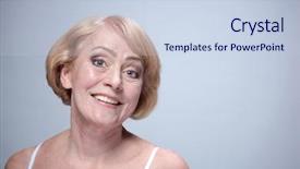  Presentation with beauty - Amazing PPT theme having riffles - beauty portrait of mature woman backdrop and a  colored foreground