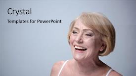  Presentation with skin anatomy face and head - PPT layouts having riffles - beauty portrait og mature caucasian background and a  colored foreground