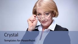  Presentation with tv show studio camera - Colorful PPT theme enhanced with riffles - portrait of attractive caucasian smiling backdrop and a teal colored foreground