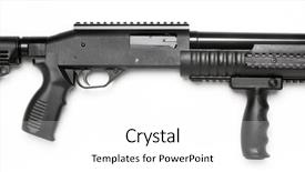  Presentation with pump - Slide deck consisting of riffles - pump rifle background and a white colored foreground