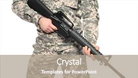  Presentation with military sexual assault - Slides with riffles - soldier with assault riffle background and a  colored foreground