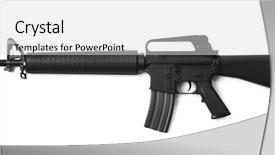  Presentation with background - PPT layouts with rifle on a white background background and a light gray colored foreground