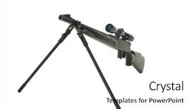  Presentation with scope - Presentation enhanced with rifle with scope and bi background and a  colored foreground
