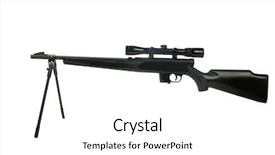 Presentation with scope - Amazing presentation theme having rifle with scope and bi backdrop and a  colored foreground