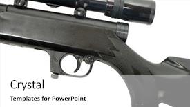  Presentation with scope - Presentation theme with rifle with scope close up background and a  colored foreground