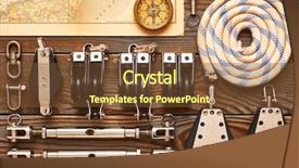  Presentation with yacht - Amazing theme having rig - sailing yacht rigging equipment backdrop and a tawny brown colored foreground