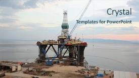  Presentation with drilling rig - Amazing presentation having rig and crane backdrop and a sky blue colored foreground