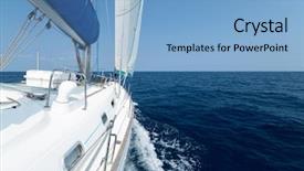  Presentation with moving sea - Slides consisting of rig move - sail boat moving background and a  colored foreground