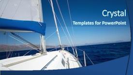  Presentation with moving sea - Beautiful slides featuring rig move - sailing vessel moving backdrop and a  colored foreground