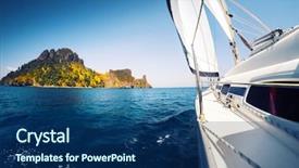  Presentation with moving sea - Audience pleasing theme consisting of rig move - sailing vessel moving backdrop and a  colored foreground