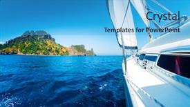  Presentation with moving sea - Amazing slide set having rig move - sailing vessel moving backdrop and a teal colored foreground