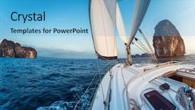  Presentation with sailing - Slides having rig move - sailing vessel moving background and a  colored foreground