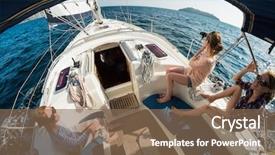  Presentation with sails sailing yacht catamaran sailing - Amazing presentation design having rig move - young friends sailing backdrop and a violet colored foreground