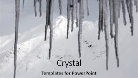  Presentation with house roof and roofing business - PPT layouts enhanced with rigel - icicles hanging from roof background and a light gray colored foreground