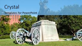  Presentation with white house - Presentation theme with right across the white house background and a light blue colored foreground