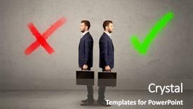  Presentation with wrong and right way - Cool new presentation with right and a wrong backdrop and a  colored foreground