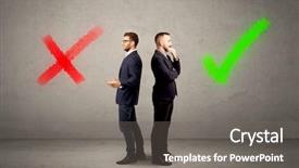  Presentation with direction - Slides consisting of right and a wrong background and a  colored foreground