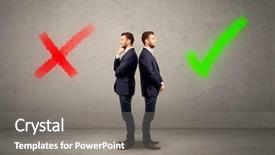  Presentation with wrong and right way - Slide set with right and a wrong background and a gray colored foreground