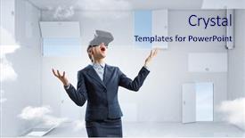  Presentation with decision making - Beautiful slide set featuring right decision making and virtual backdrop and a lemonade colored foreground