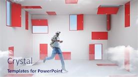  Presentation with decision making - Amazing presentation design having right decision making and virtual backdrop and a sky blue colored foreground