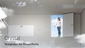  Presentation with decision making - Amazing PPT theme having right-decision-making-and-virtual backdrop and a light gray colored foreground