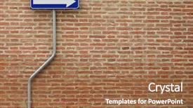  Presentation with bricks - Amazing PPT layouts having right didrection - one way sign backdrop and a coral colored foreground