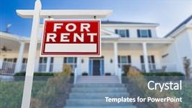  Presentation with real estate - Colorful presentation enhanced with right facing for rent real backdrop and a  colored foreground