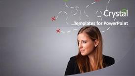  Presentation with abstract beautiful black pink glitter - Beautiful PPT layouts featuring right mind - beautiful young woman thinking backdrop and a  colored foreground