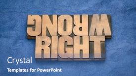  Presentation with ethics - Presentation with right-or-wrong-ethical-choice background and a ocean colored foreground