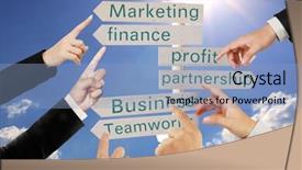  Presentation with recognition word on signs - Audience pleasing presentation theme consisting of right people - hand with signs backdrop and a  colored foreground