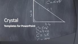  Presentation with triangle - Audience pleasing PPT layouts consisting of right triangle with pythagorean formula backdrop and a gray colored foreground