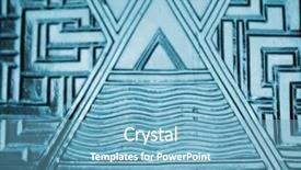  Presentation with birth jesus stained glass window - Presentation with right triangles - blue antique glass window pane background and a  colored foreground