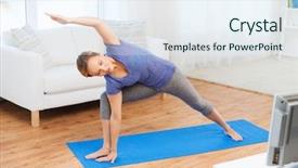  Presentation with black people healing - Colorful PPT layouts enhanced with right triangles - fitness sport people and healthy backdrop and a sky blue colored foreground